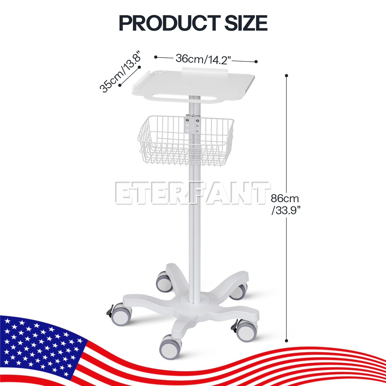 Dental Medical Mobile Folding Chair Air Turbine Set Blue/Rolling Trolley Cart