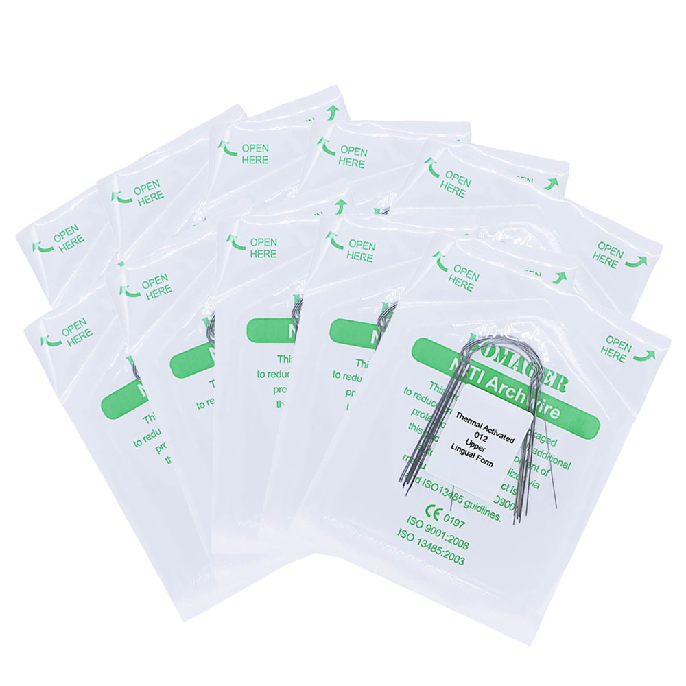 5×Dental Orthodontic Lingual Heat Thermal Activated Round Arch Wires 012 Upper