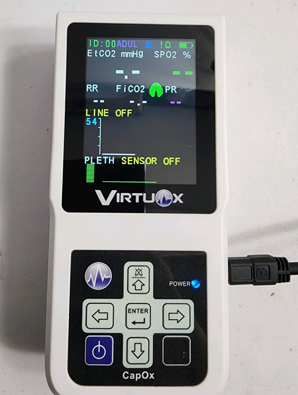 2016 Virtuox VPOD CapOx Handheld Capnograph and Oximeter