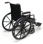 Graham-Field Back Upholstery Black Nylon Hardware Fixed Arm 18 Width Wheelchair