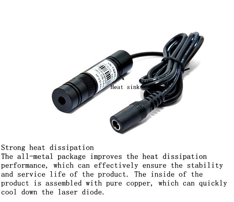 Focusable 780nm 100mw Infrared Light Dot/Line/Cross Laser Module 16*68mm DC5V