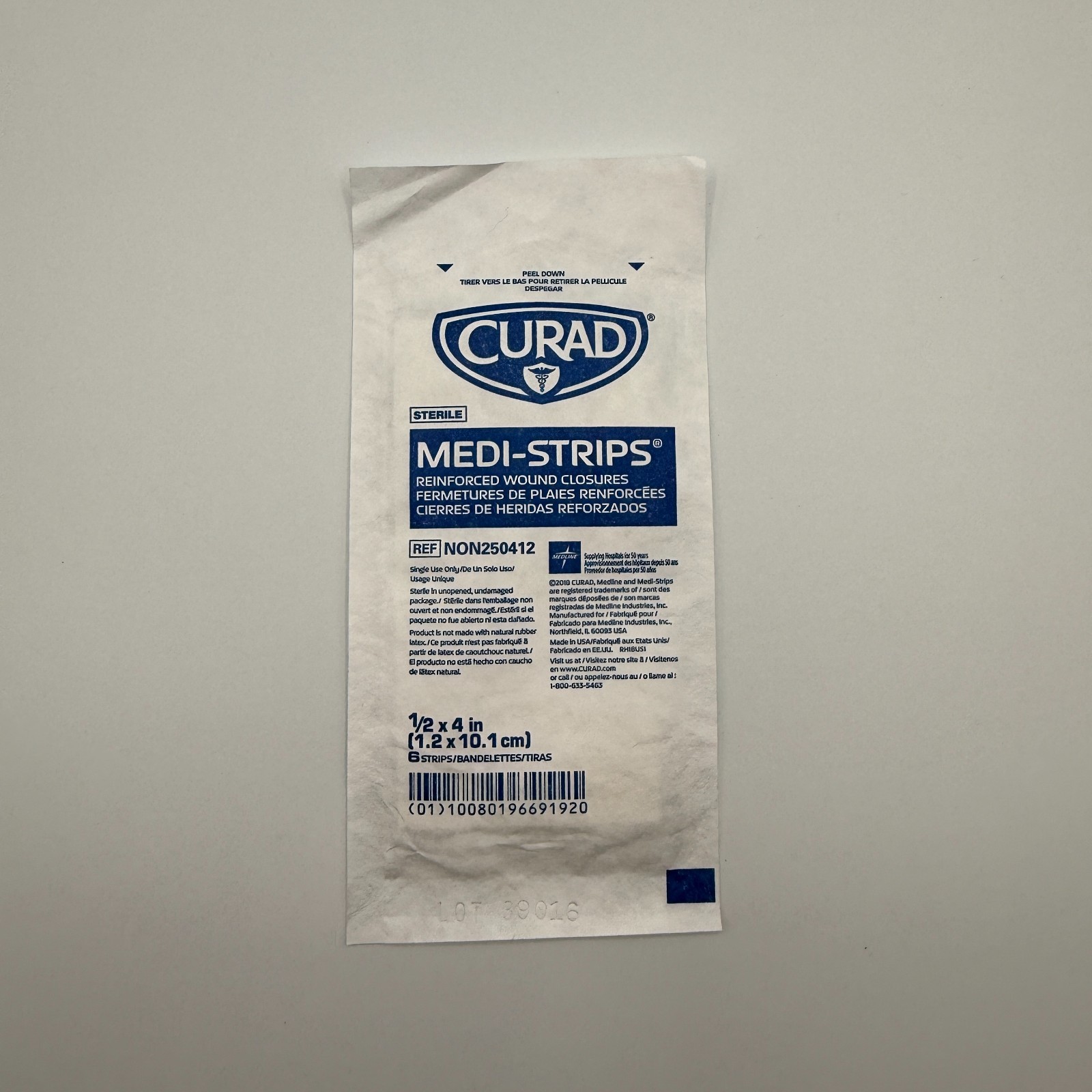 Curad Medi-Strips Sterile 1/2″X4″(6 strips sealed pkg) 10 count New (A9-35)