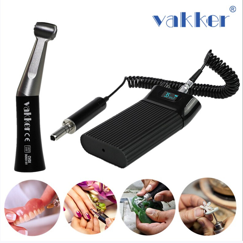 Dental Lab Portable Electric Brushless MicroMotor Polishing Unit + 1:1 Handpiece