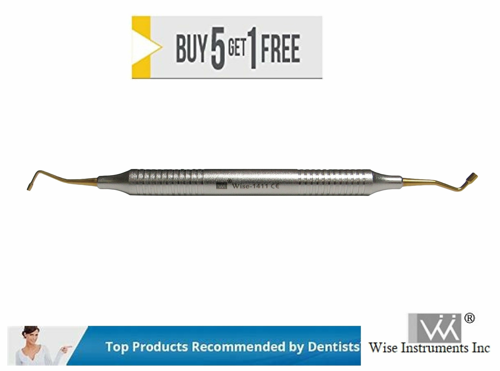 Dental Plugger / Condenser 1/2 Black Serrated by Wise Instruments