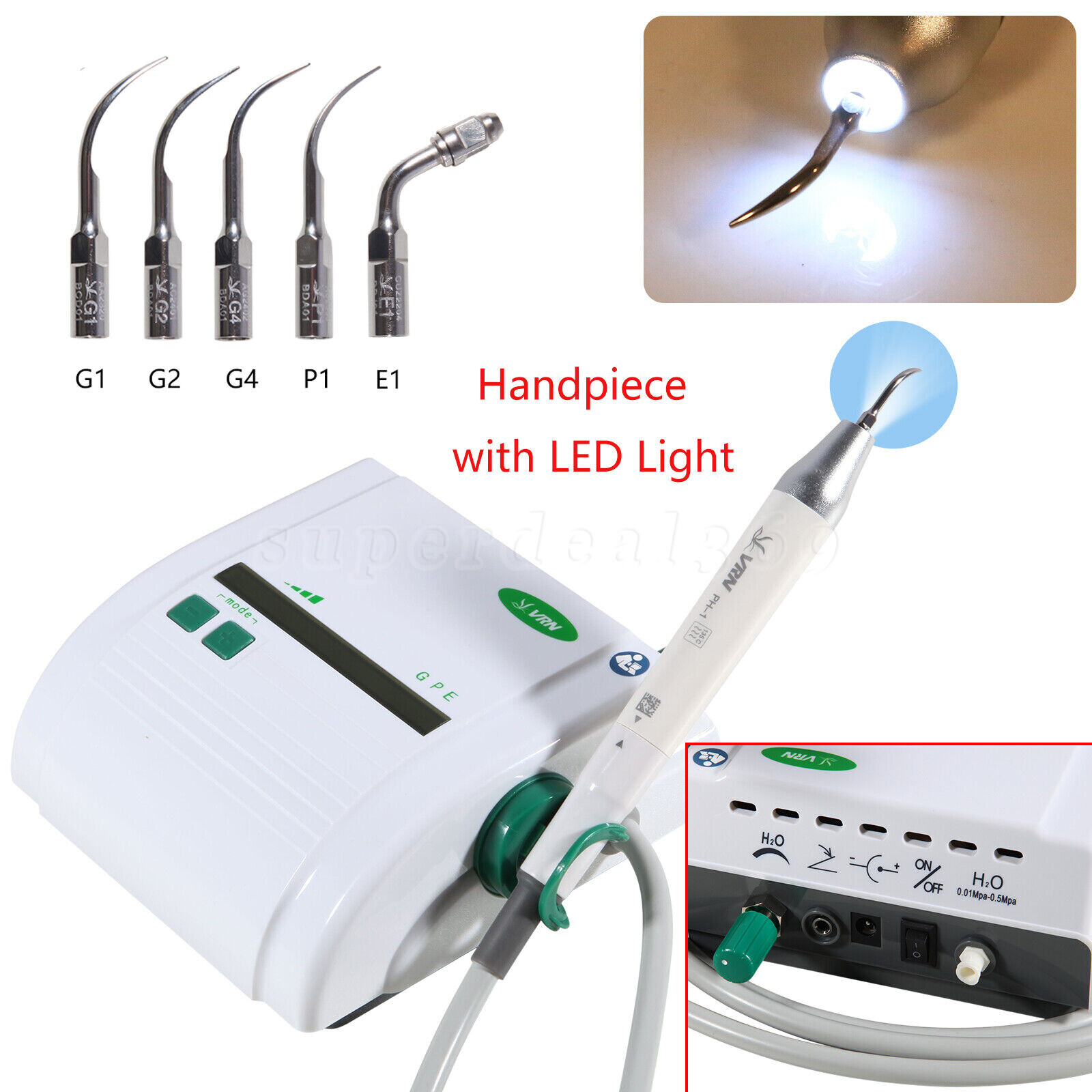 Dental Ultrasonic Piezo Scaler With LED Handpiece / Auto Water Supply System