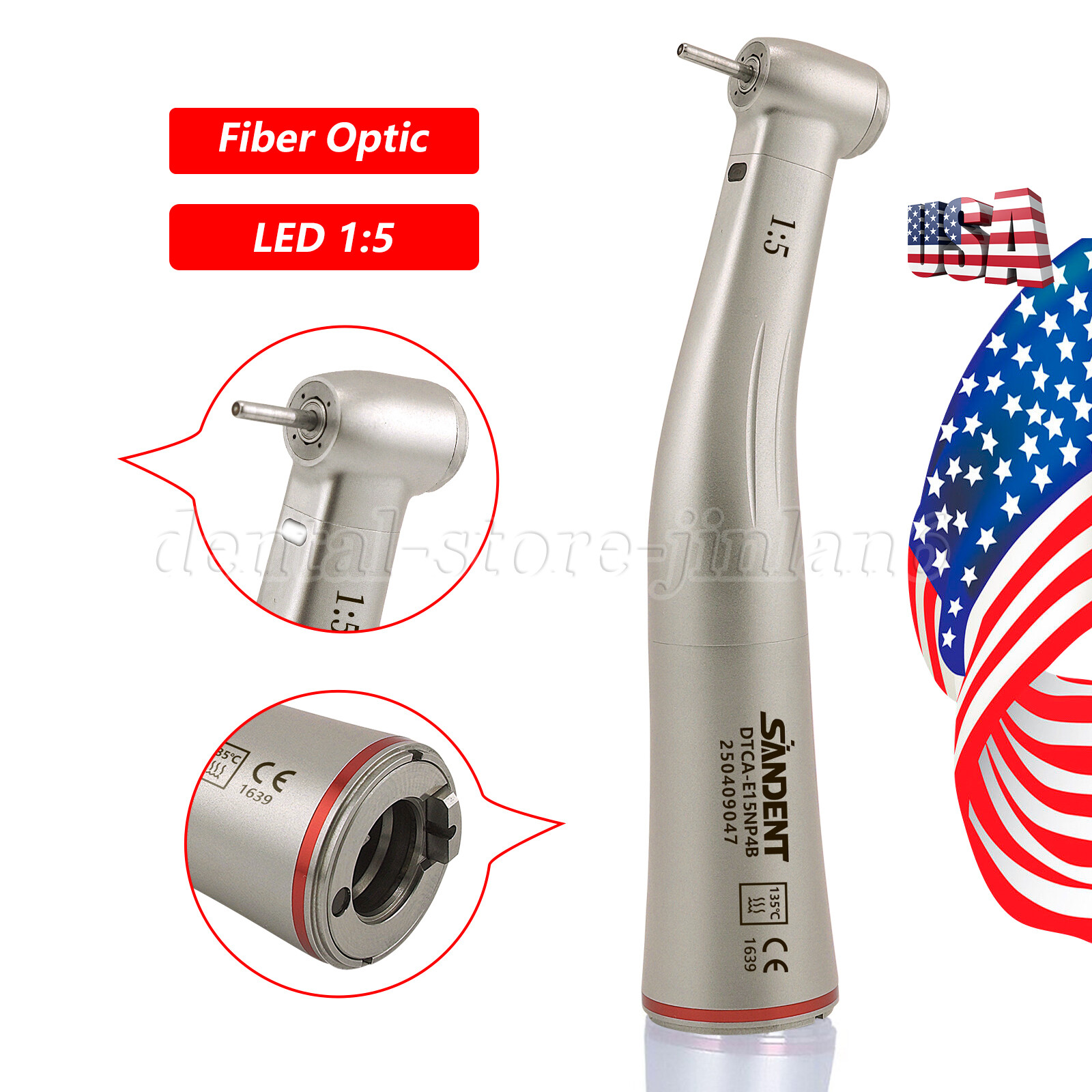 Woodpecker Style 1:5 High Speed Handpiece for MT2 MT3 Dental Electric Motor