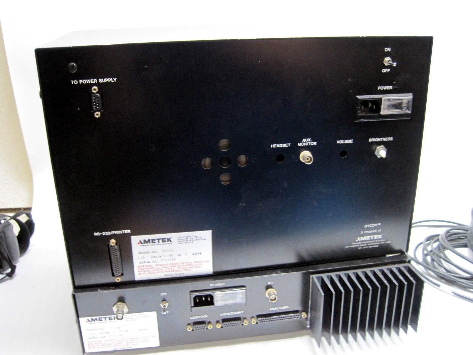 Ametek Dycor M100M Quadrupole Gas Analyzer W/Cables