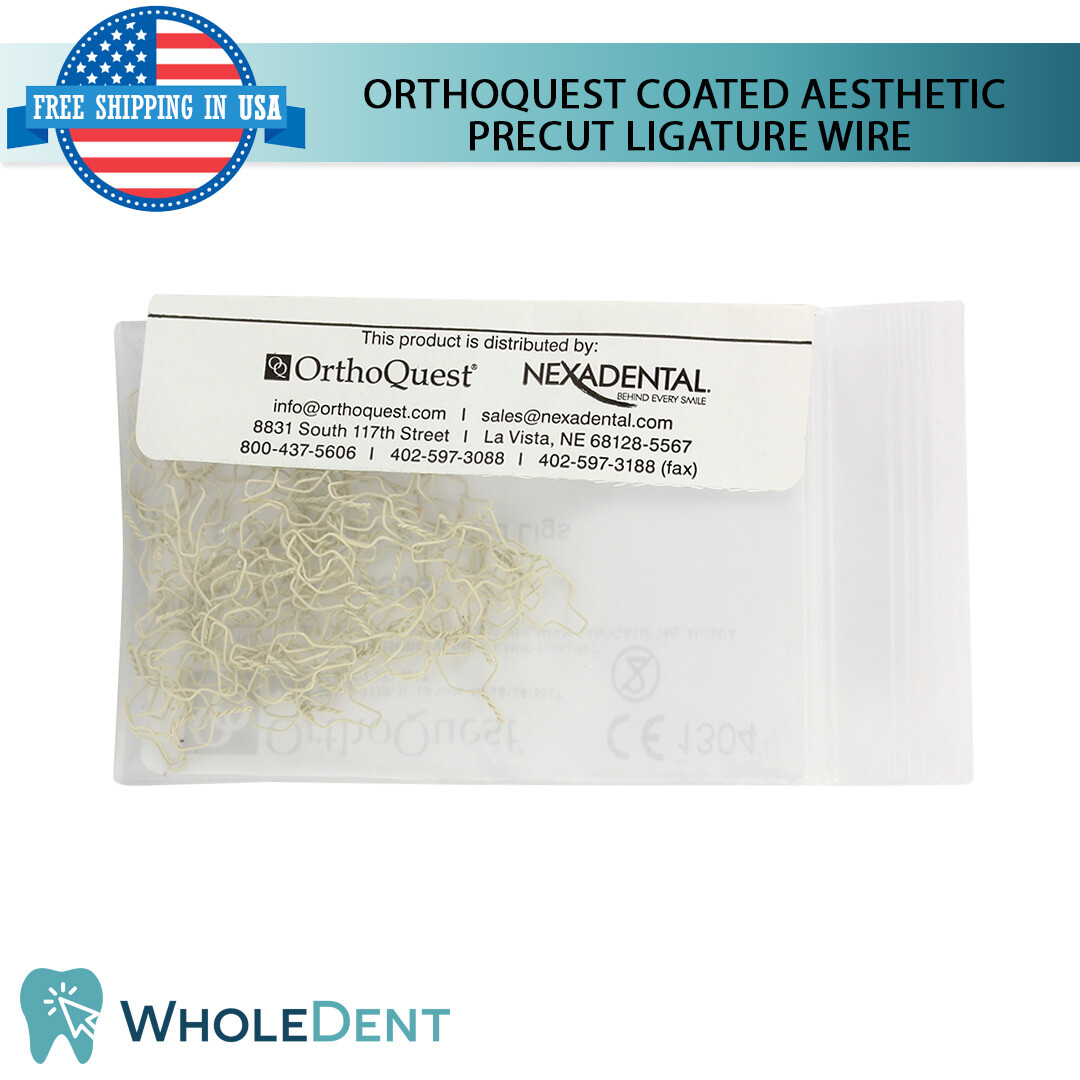 Orthodontic Dental Aesthetic PreCut Coated Preformed Ligature Wire OrthoQuest