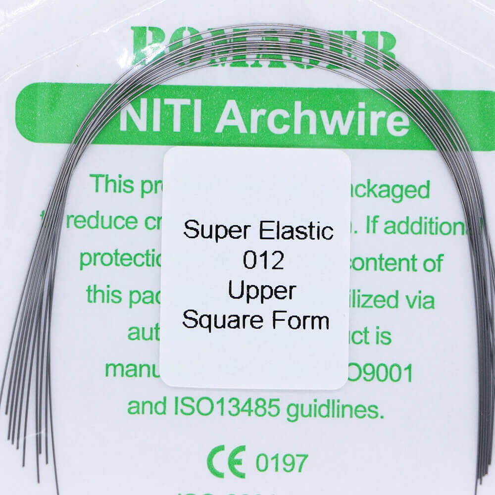 50×Dental Orthodontic Super Elastic Niti Round Arch Wire Square Form 012 Upper