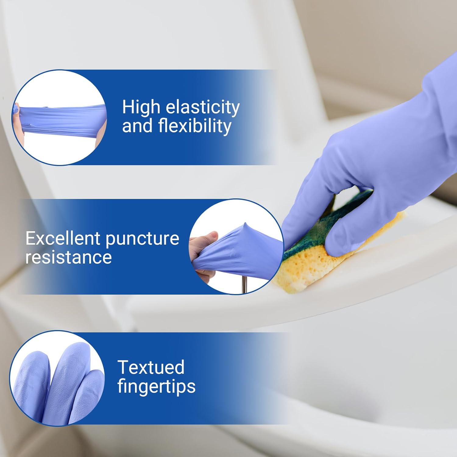 Nitrile Gloves Case Medium, 1200 Count, Gloves Disposable Latex Free Bulk, 3.5 M