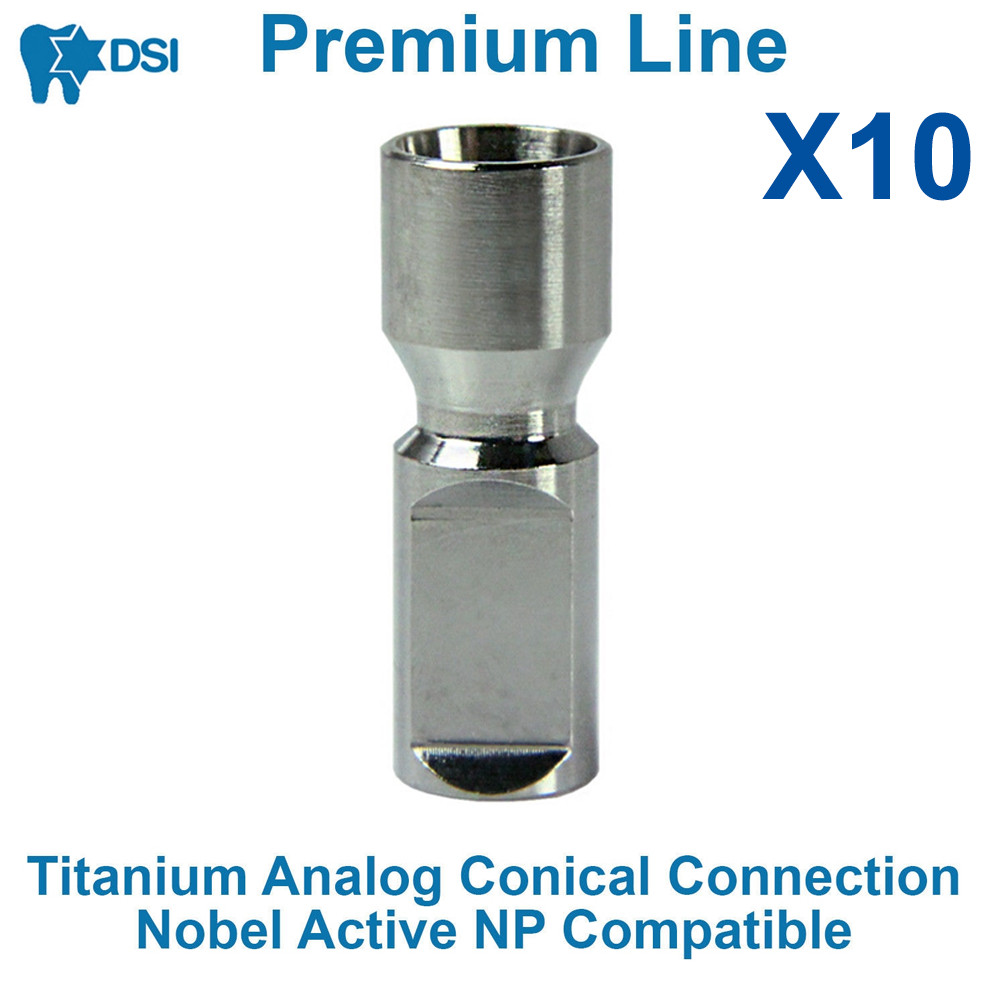 10x DSI Dental Lab Fixture Replica Analog Conical Connection Nobel Active NP
