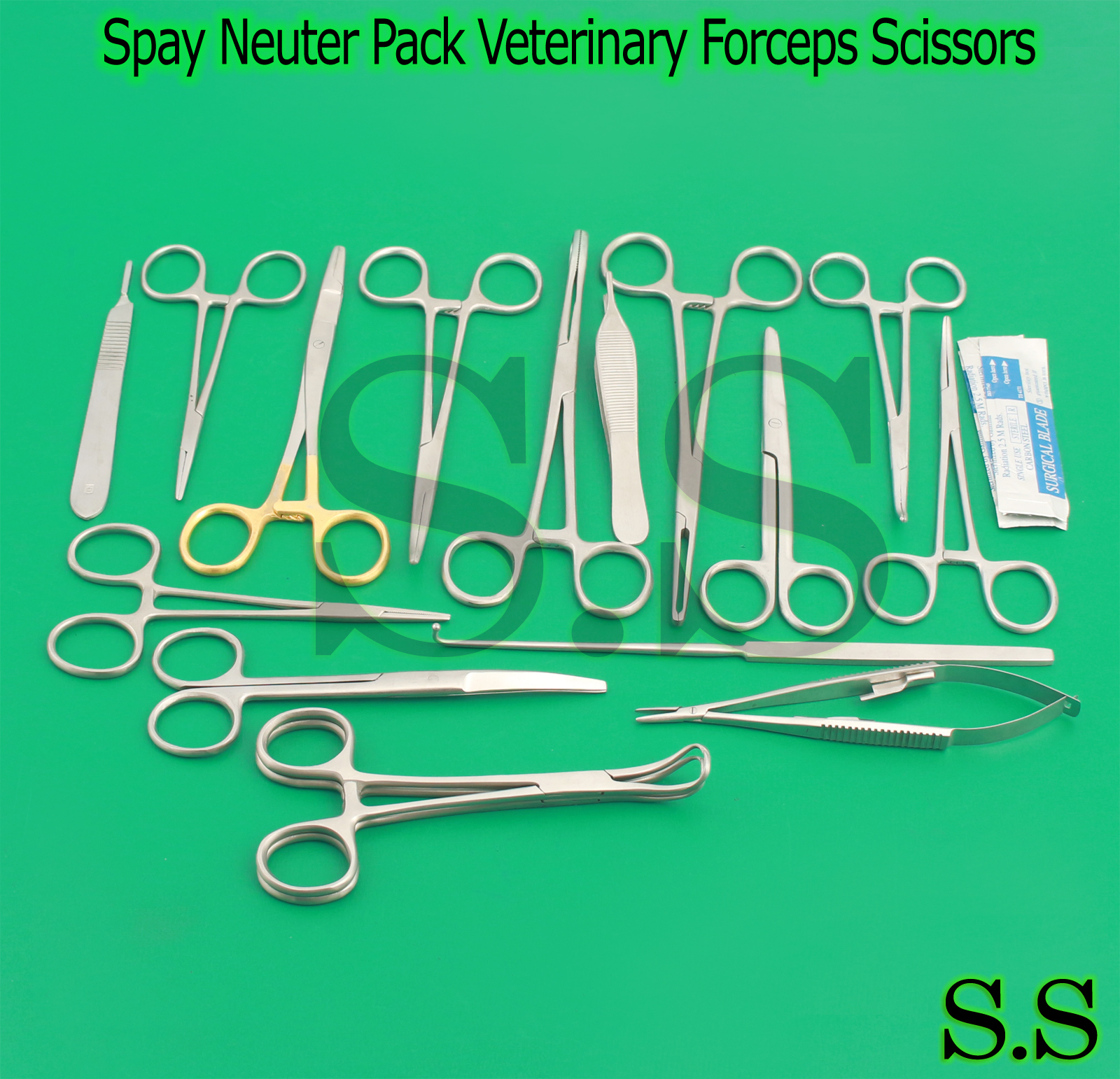 118 Instruments Spay Neuter Pack Veterinary Forceps Scissor surgical Eco DS-1275