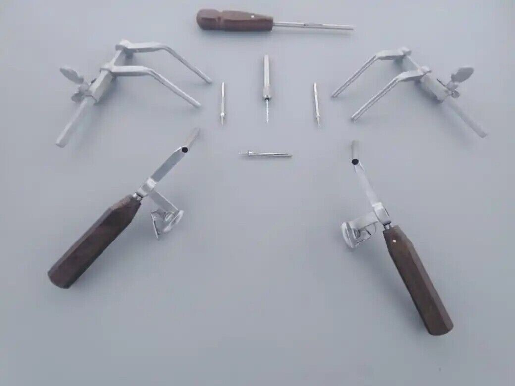 Caspar Cervical Distractor Set Right & Left With Screw Driver Spine Instrument