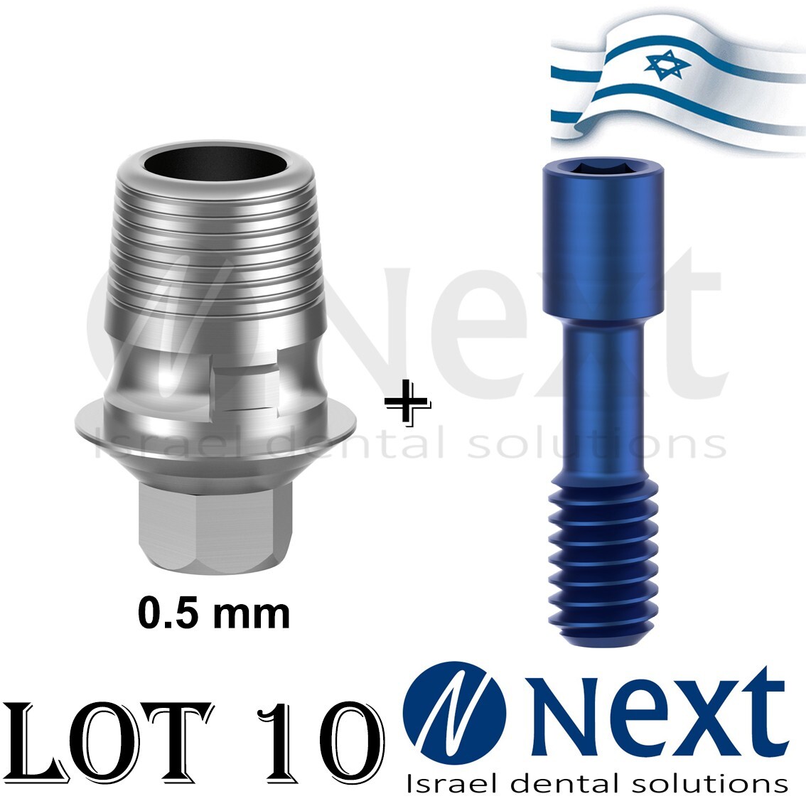 Lotx10 Internal hex T Base Narrow Slim 2.1 CAD CAM Mis NP Sirona concave 0.5 mm