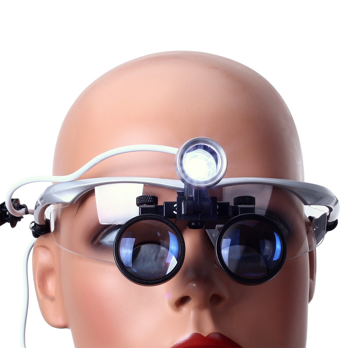 Dental 3.5X Surgical Magnifier Medical Binocular Loupes with LED Head Light