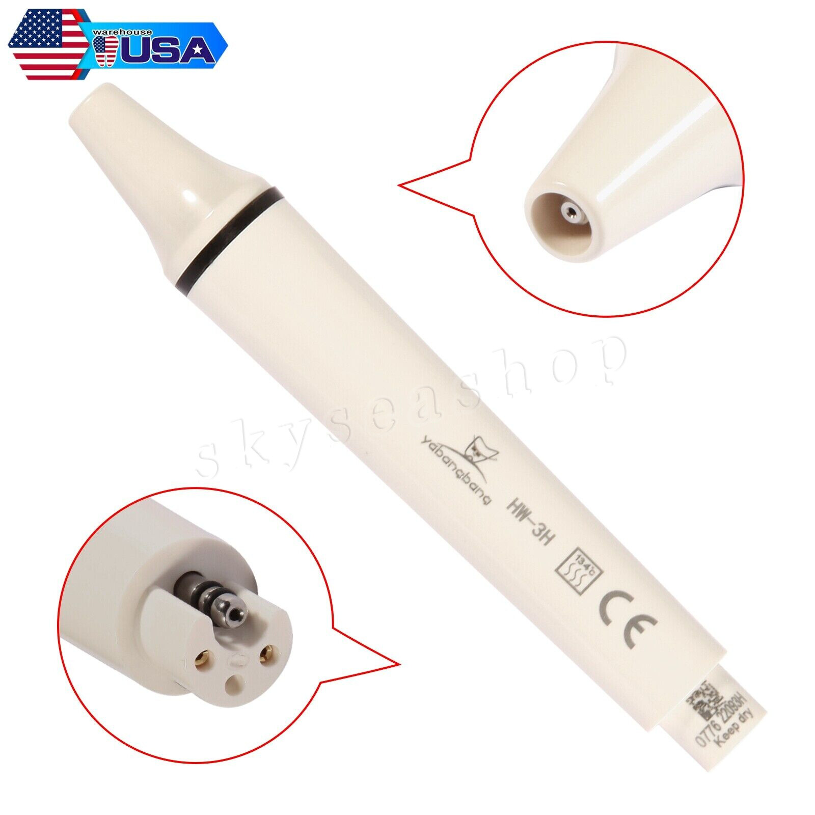 Dental Ultrasonic Piezo Scaler Handpiece Fit WOODPECKER EMS Cavitron Tips CE