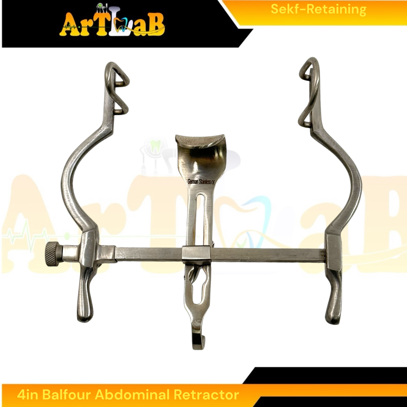 Balfour Abdominal Retractor 4″ Pediatric Veterinary Instrument Fenestrated