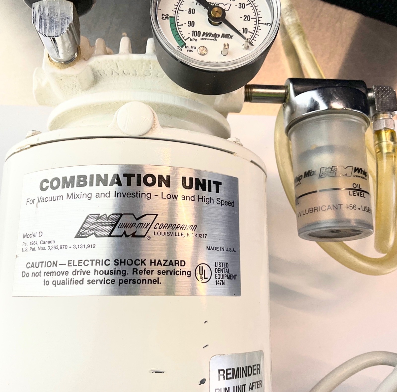 Whip Mix Combination Unit Model D For Vacuum Mixing & Investing
