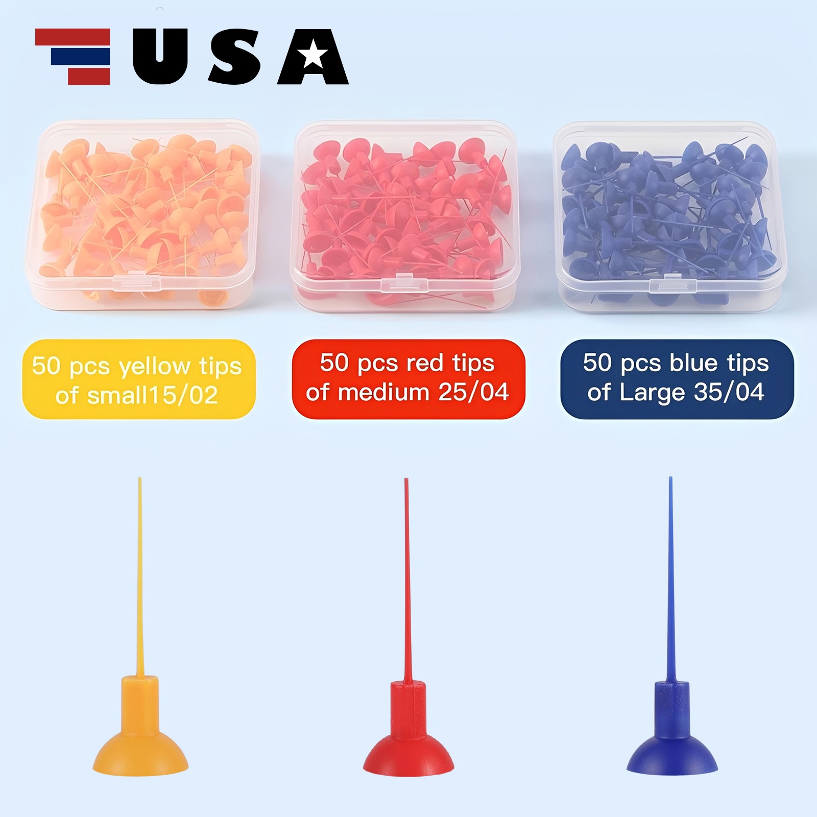 150pcs Dental Endo Activator Tips Root Canal irrigator endosonic Tips