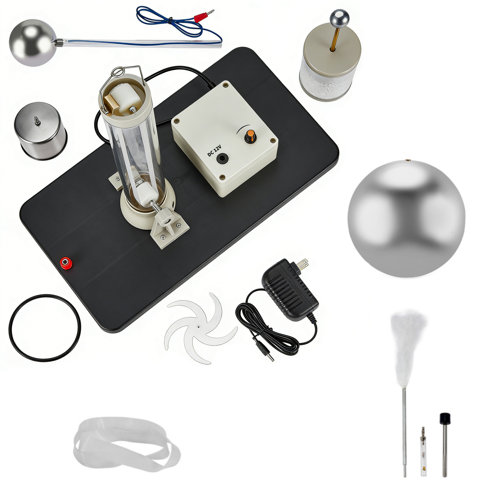 Van de Graaff Generator Static Electricity Generator Motor with Accessories New