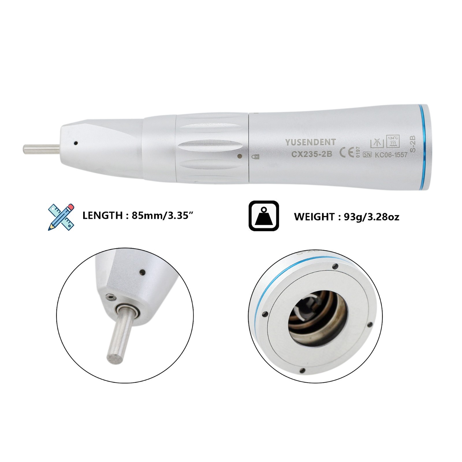 COXO Low Speed Handpiece Surgical Straight Contra Angle Air Motor 4 Hole LED NSK