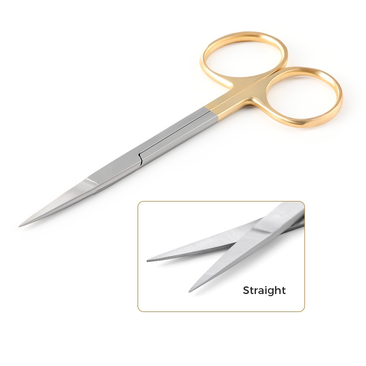 AZDENT Dental Surgical Bandage Medical Scissors Straight/Curved Dissecting Tip