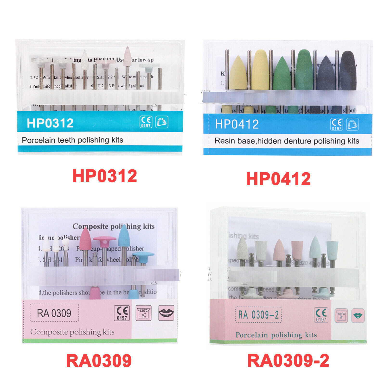 100/200pcs Dental Latch type Rubber Polishing Cups Brushes Tooth Prophy Polisher