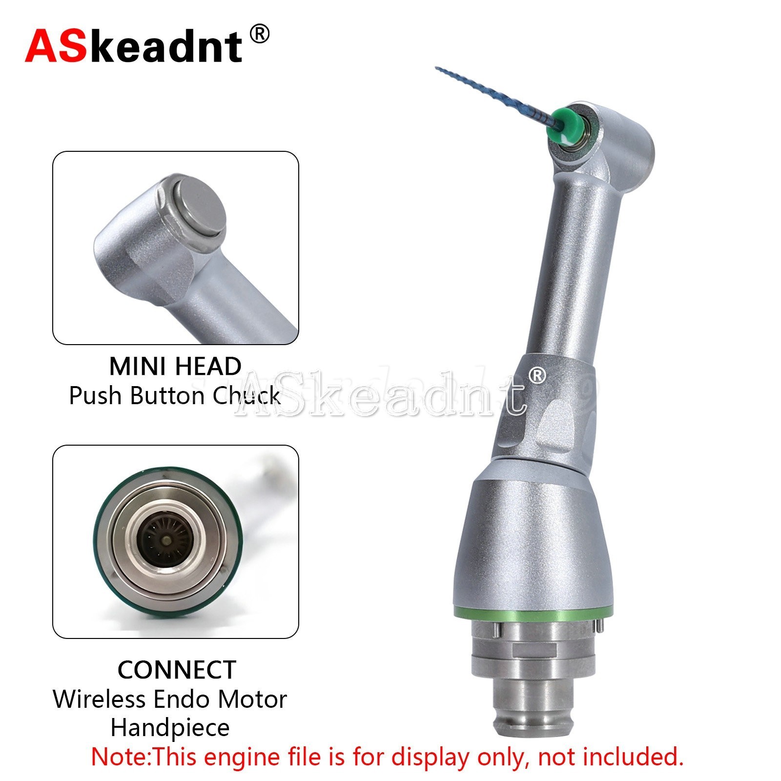 Dental 16:1 Reduction Push Contra Angle Head fit Endo Motor Endodontic Handpiece