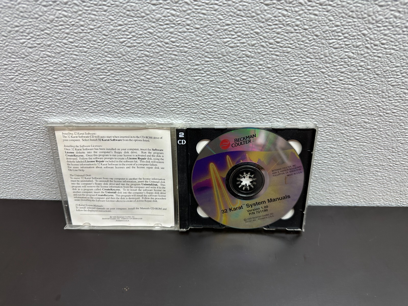 Beckman Coulter 32 Karat System Version 1.00 P/N 721190 License for PA800, P/ACE