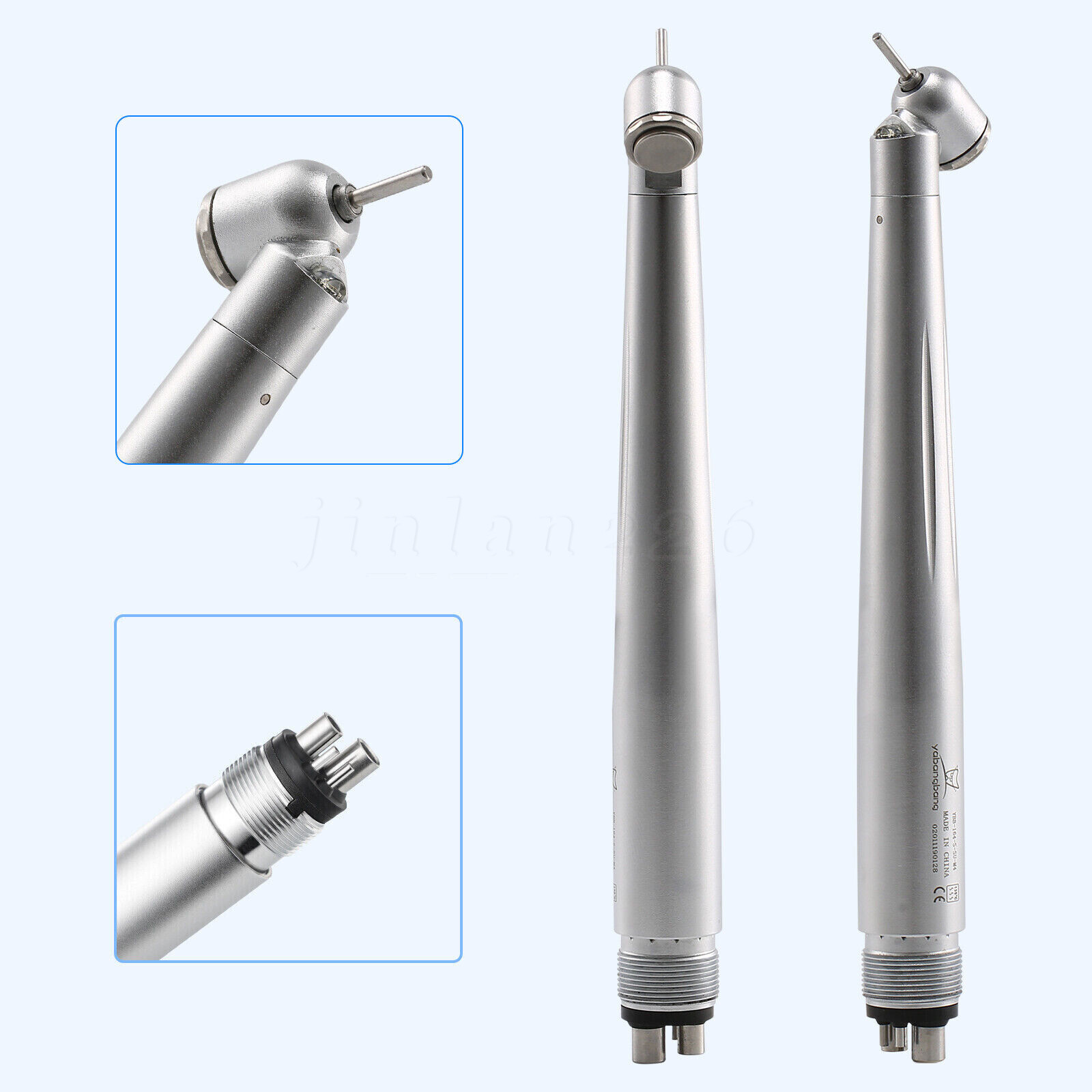 Dental 45 Degree LED High Speed Handpiece Self-Power Oral Surgery Turbine