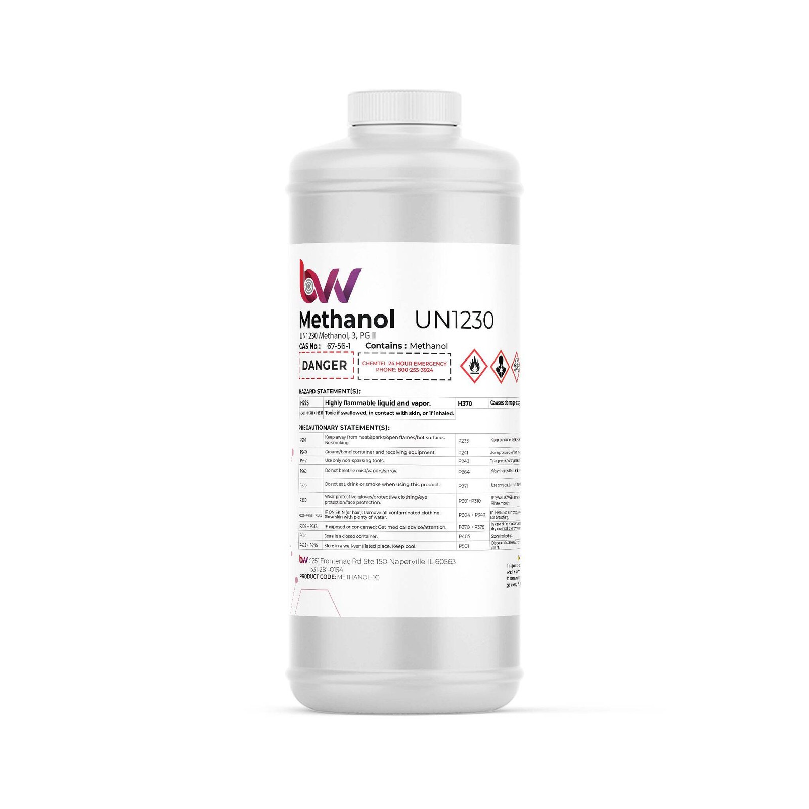 BVV High Purity Lab Grade Methanol 99% BVV