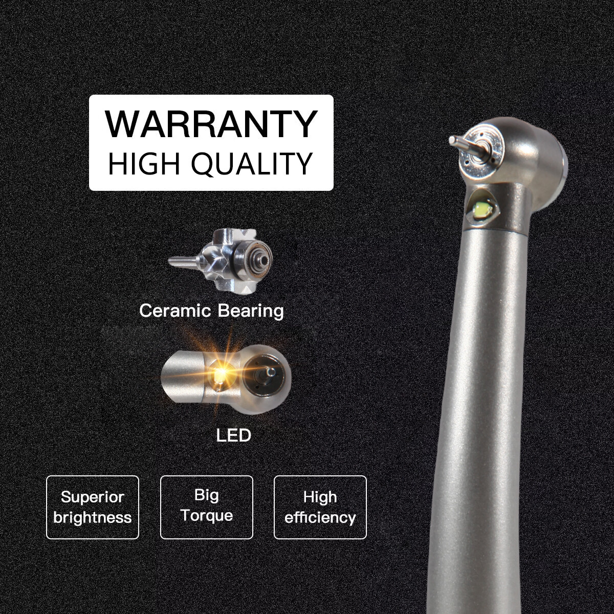 Dental Fiber Optic LED E-generator High Speed Handpiece 4H Connection Y