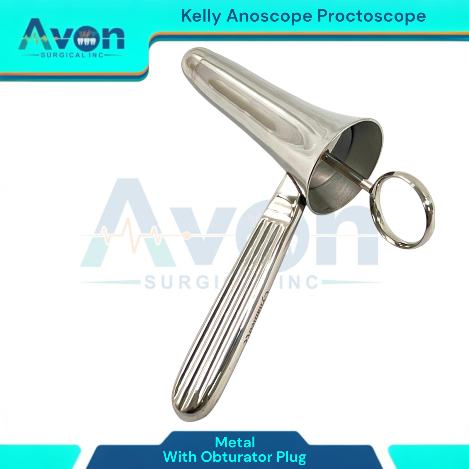 Kelly Proctoscope Anoscope Rectal Speculum with Obturator Plug OBGYN Instrument