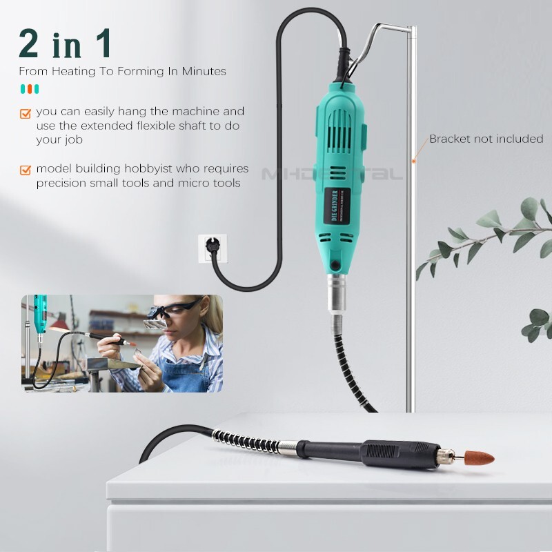 Dental Lab 8K-32KRPM 6 Speed Modes Portable Electric Grinder with Polishing Disc