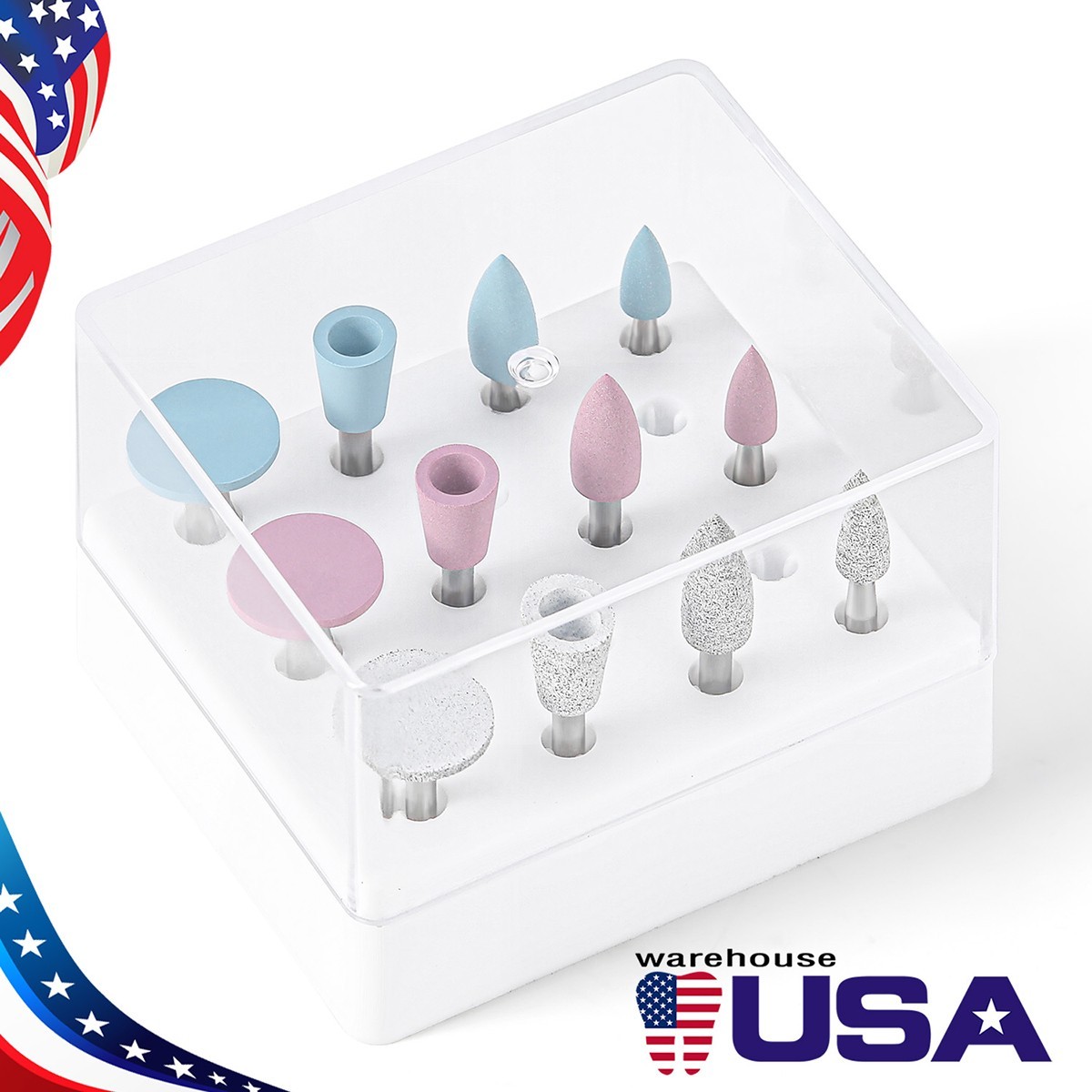 Dental Composite Silicone Polishing kit Coarse Medium Fine RA2.35mm for Handpiec