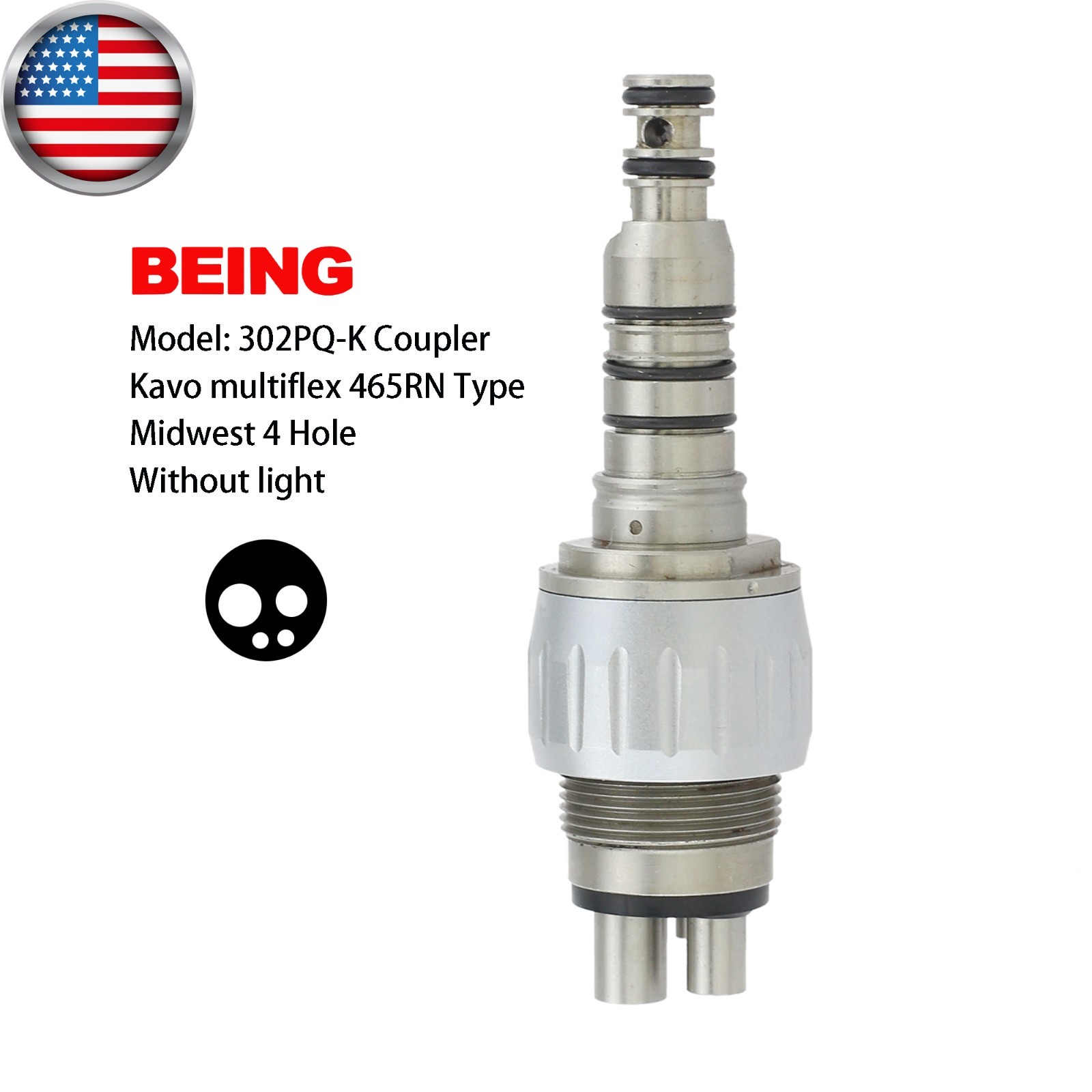 BEING High Speed Handpiece Fiber Optic Surgical 45° Angle KaVo Multiflex Coupler