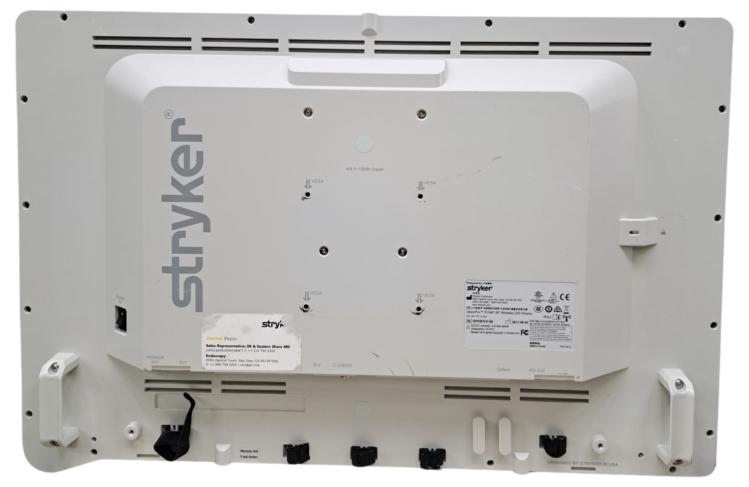 STRYKER 26″ VISIONPRO SYNK LED WIRELESS SURGICAL DISPLAY, NO POWER SUPPLY
