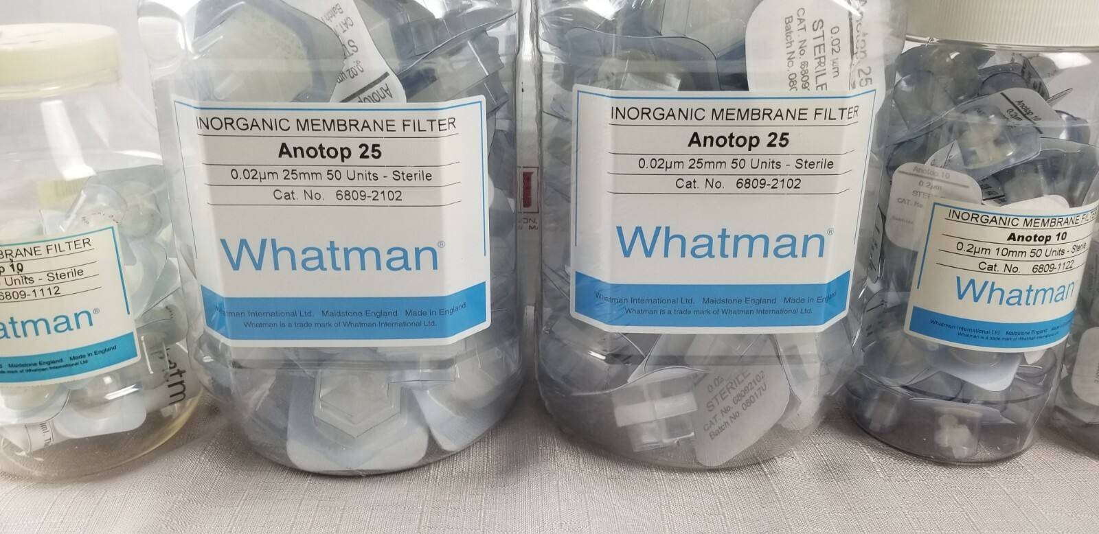 Whatman Anotop Inorganic Membrane Filters Sterile Multiple Sizes Limited Qty