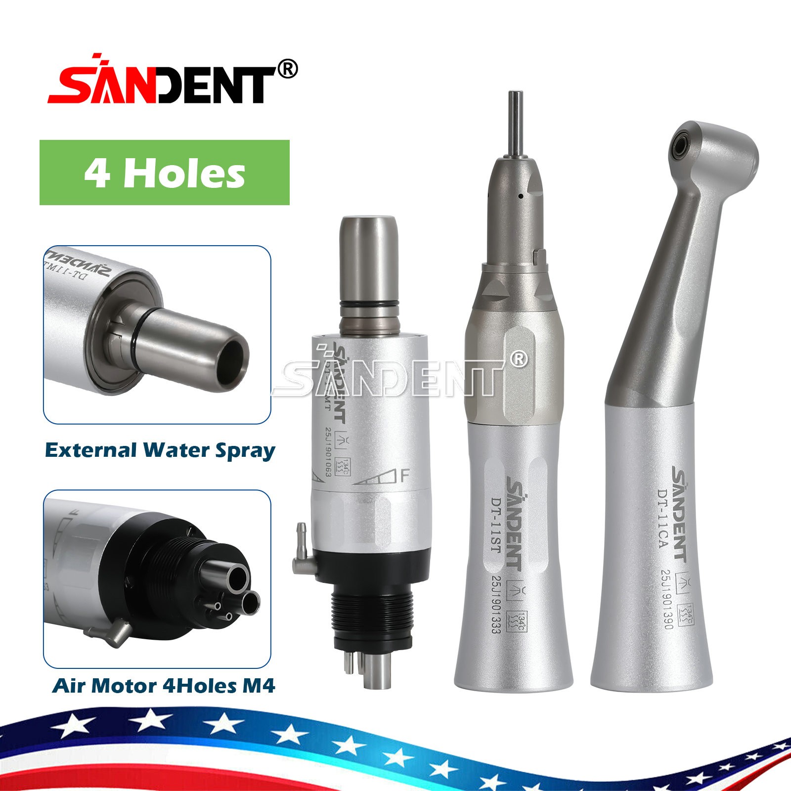 Dental E-generator LED Fiber High Speed/Slow Low Speed Handpiece 4Hole/2Hole