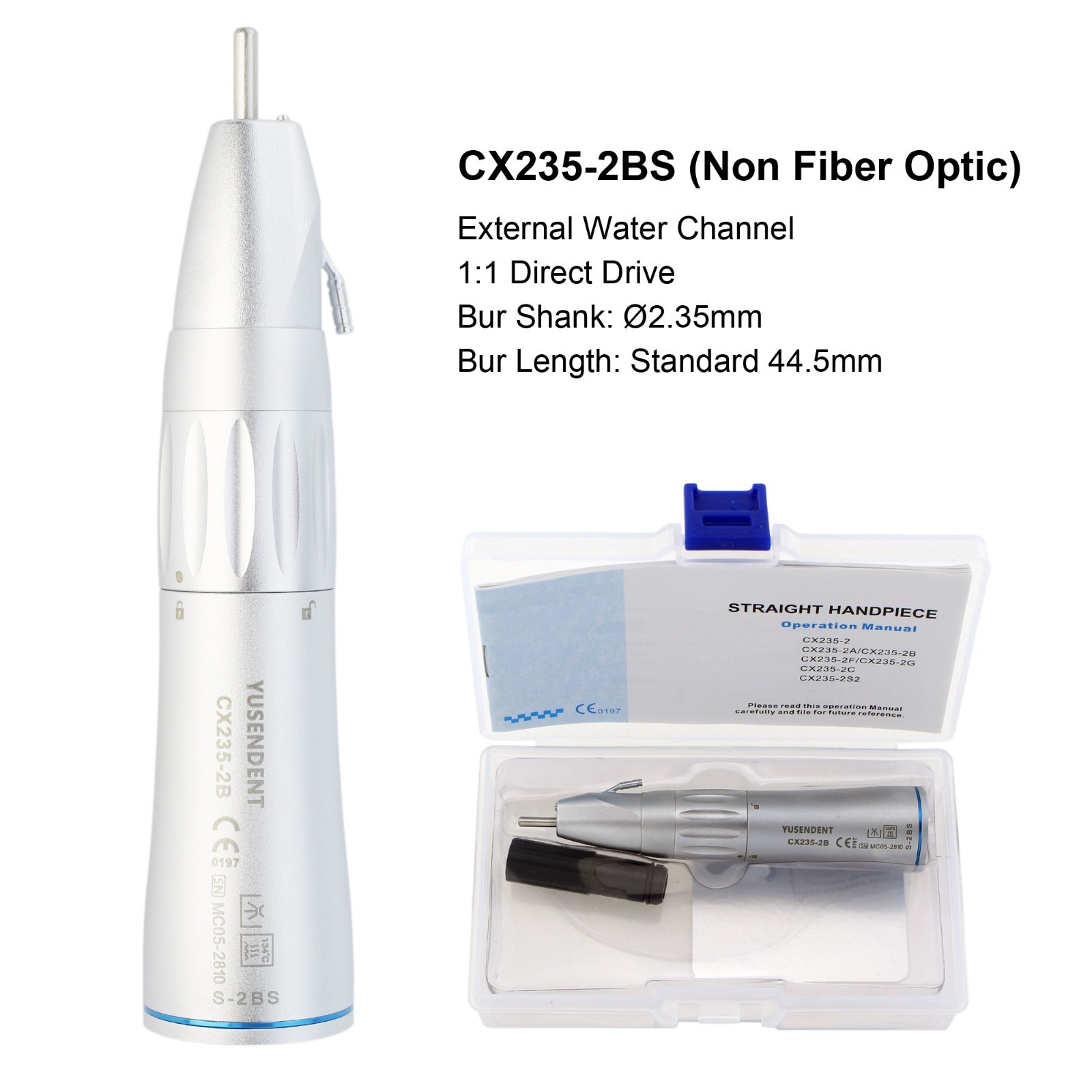 COXO Low Speed Handpiece Surgical Straight Contra Angle Air Motor 4 Hole LED NSK