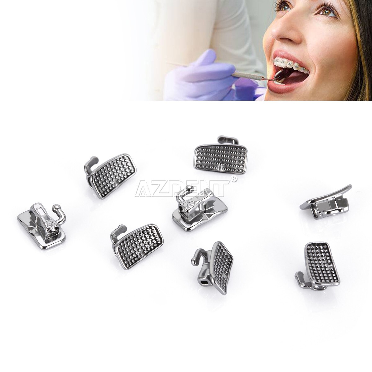AZDENT Dental ortodoncia tubo bucal unible monobloque MBT/Roth 022/Brackets