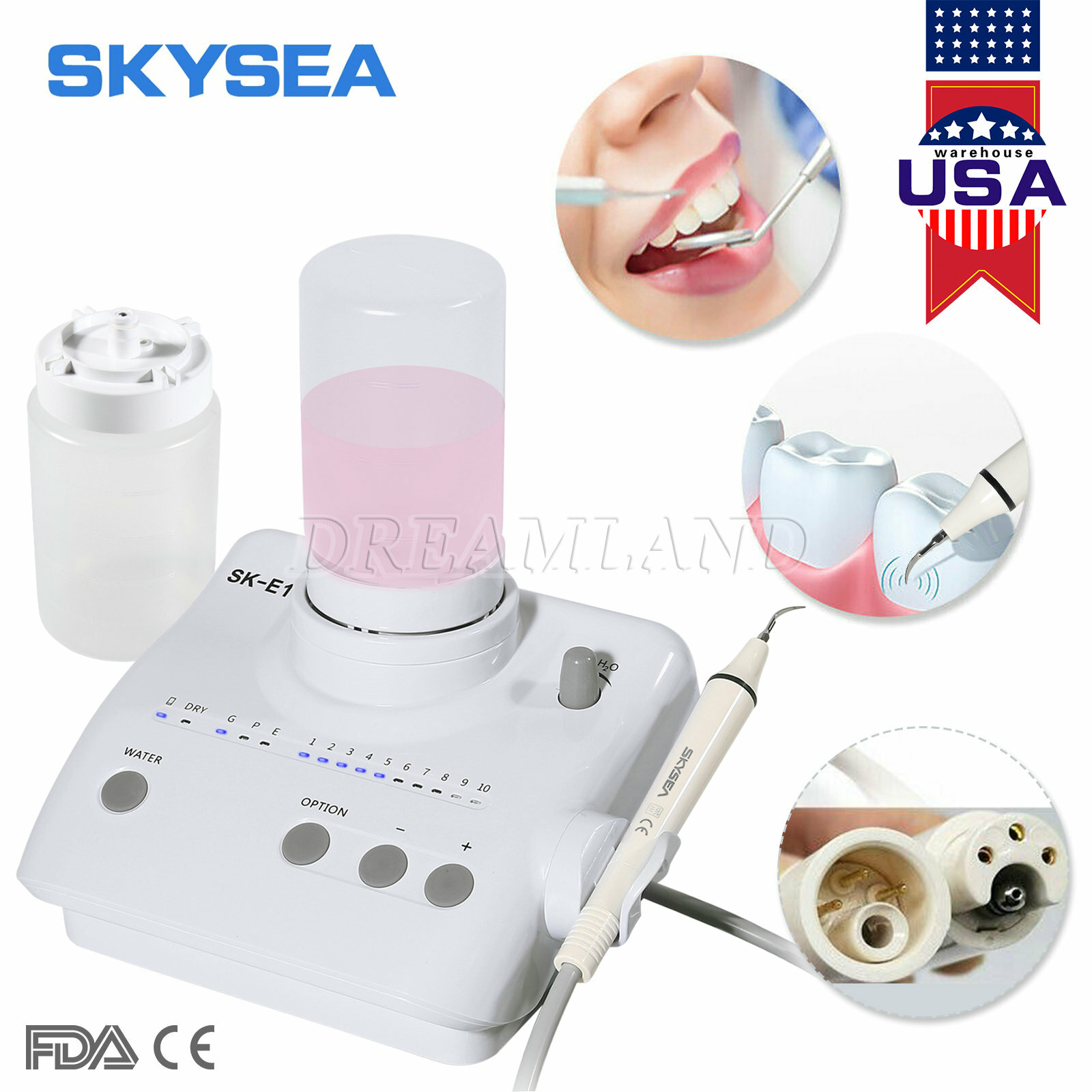 For Cavitron Dental Portable Ultrasonic Piezo Scaler 2*Bottles fit EMS Handpiece