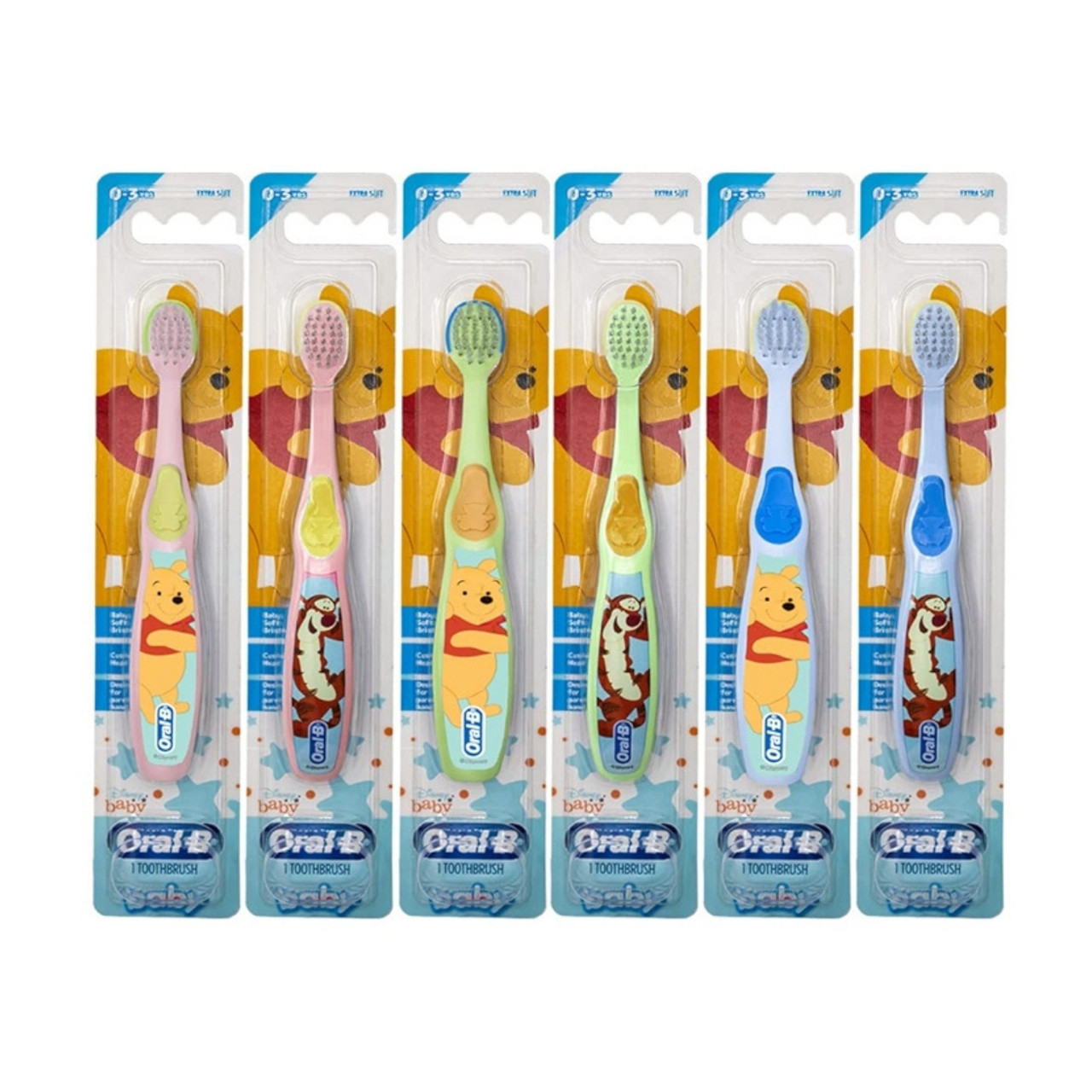 Oral-B Kids Toothbrush, 0-3 Years, Disney Pooh, 6/Box