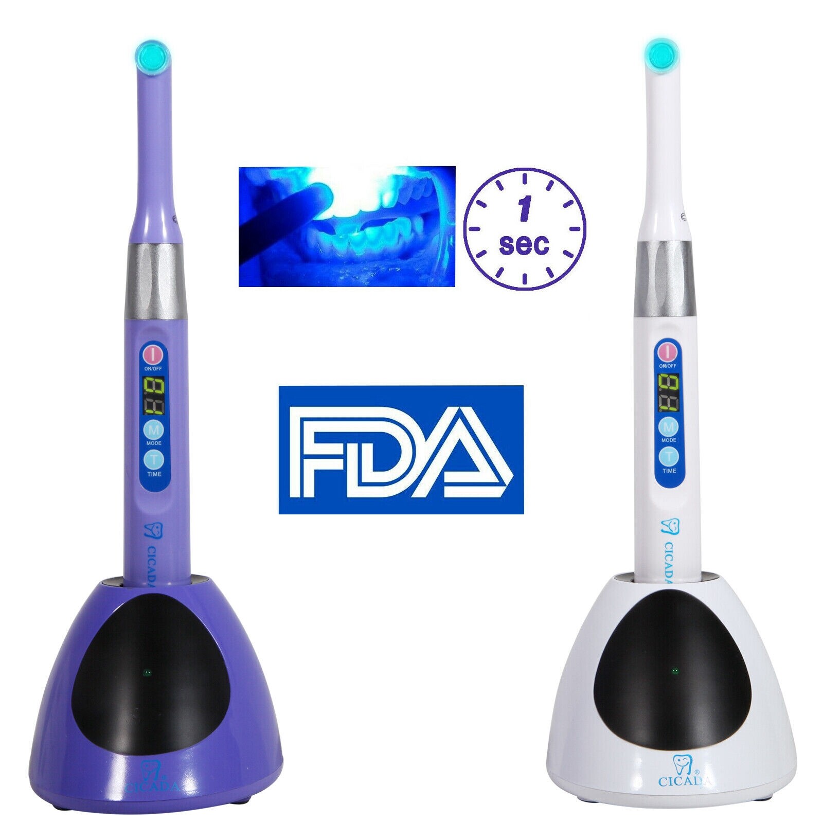Dental ILED Wireless Curing Light Lamp 1 Sec Cure 2300mw/c㎡