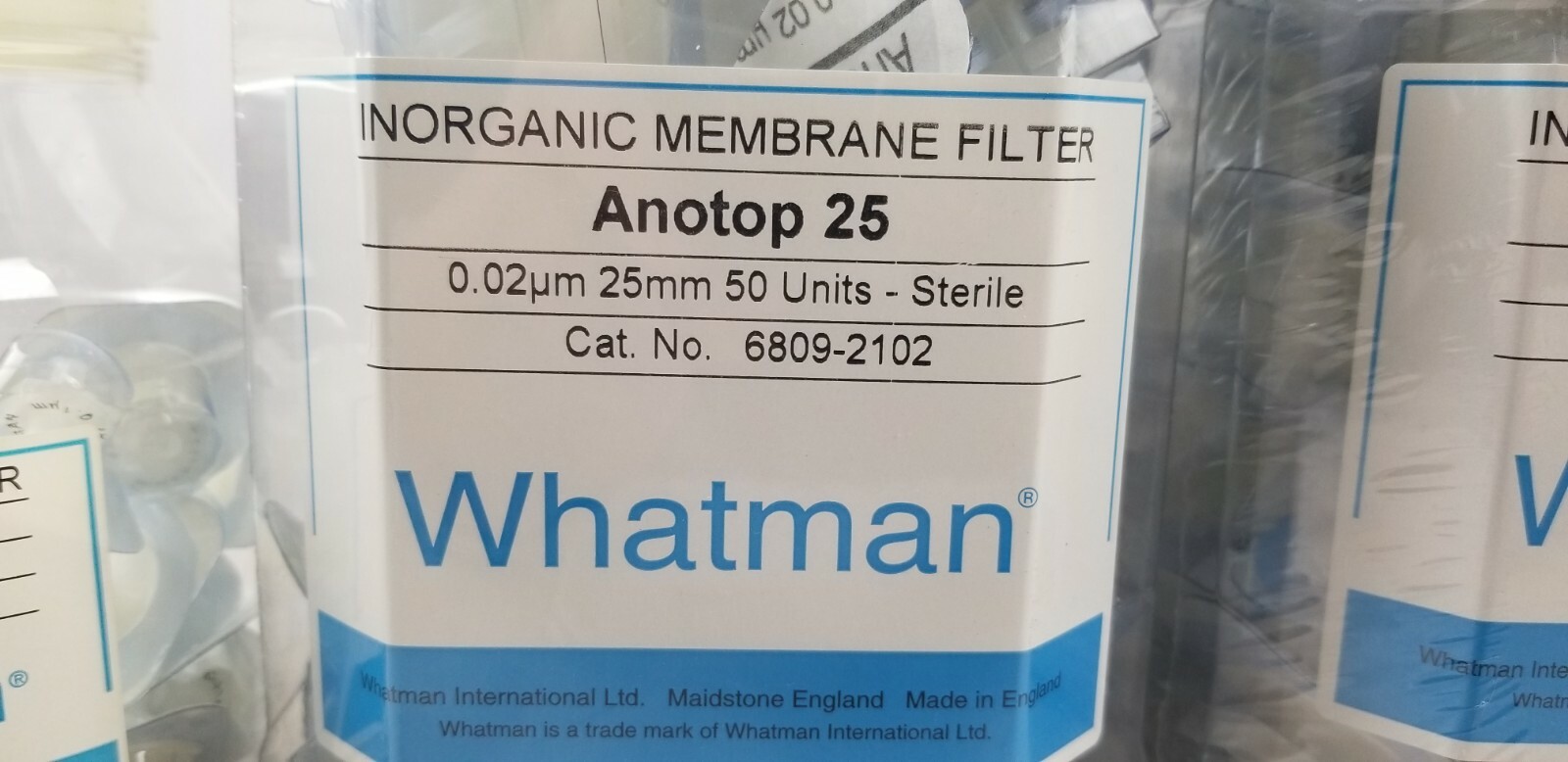 Whatman Anotop Inorganic Membrane Filters Sterile Multiple Sizes Limited Qty