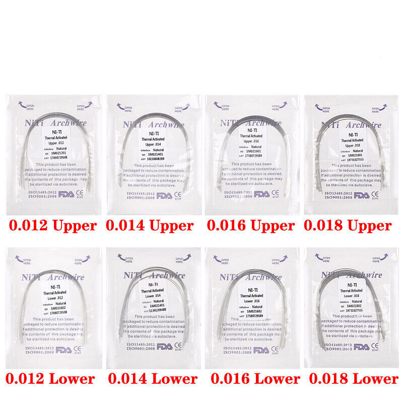 10 Pcs Dental Orthodonti Heat Thermal Activated Niti Rectangular Round Arch Wire
