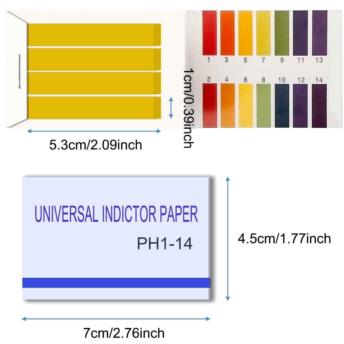 400PCS pH Indicator Test Strips 1-14 Laboratory Paper Litmus Tester Urine Saliva