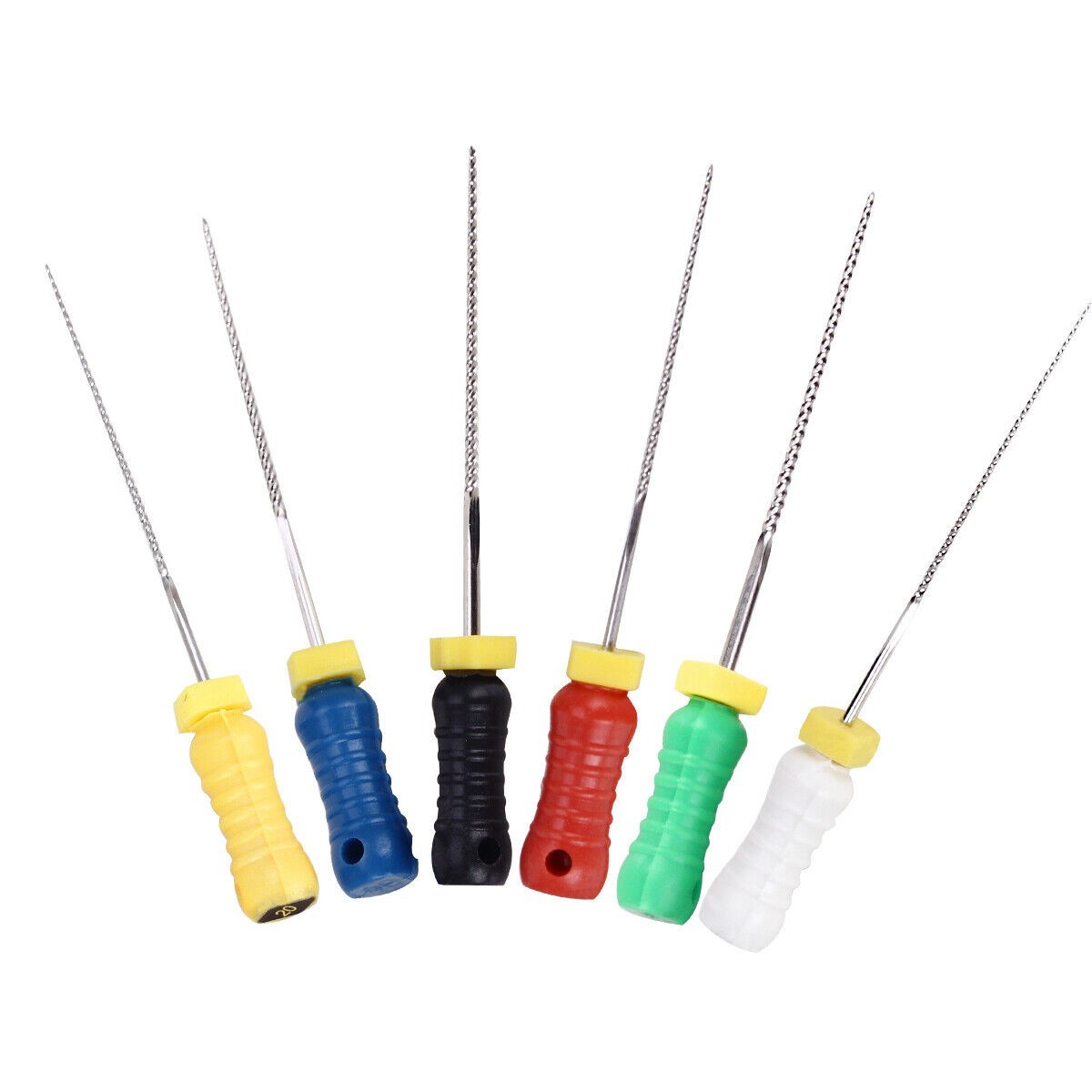 6Pcs Dental Stainless Steel Endodontic Root Canal H/K/R File 21/25/31mm Hand Use