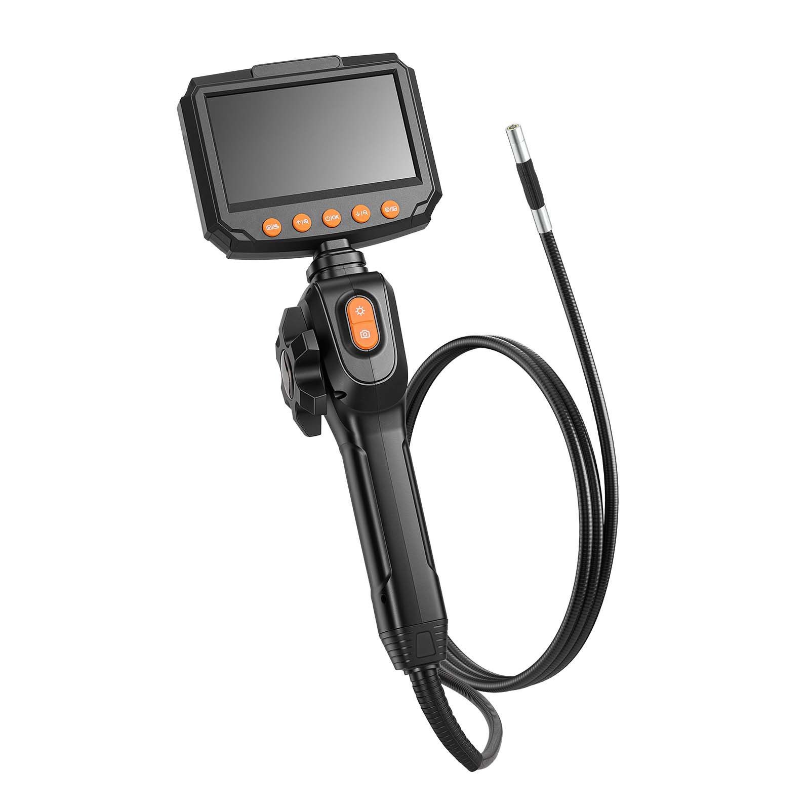 Articulating Borescope Camera, 4.3″ HD Screen, 1280×720, IP67 Waterproof, 4.9FT
