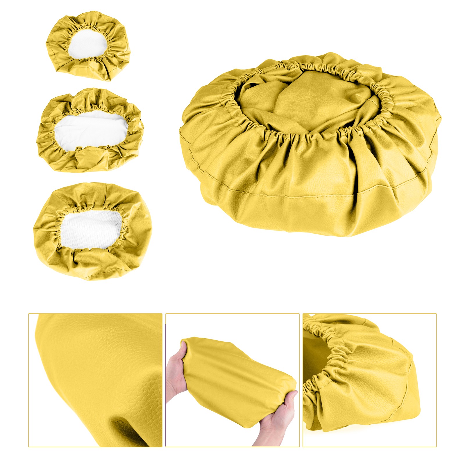 4Pcs Dental Chair Seat Cover Dentist Chair Waterproof Protective Case PU Leather
